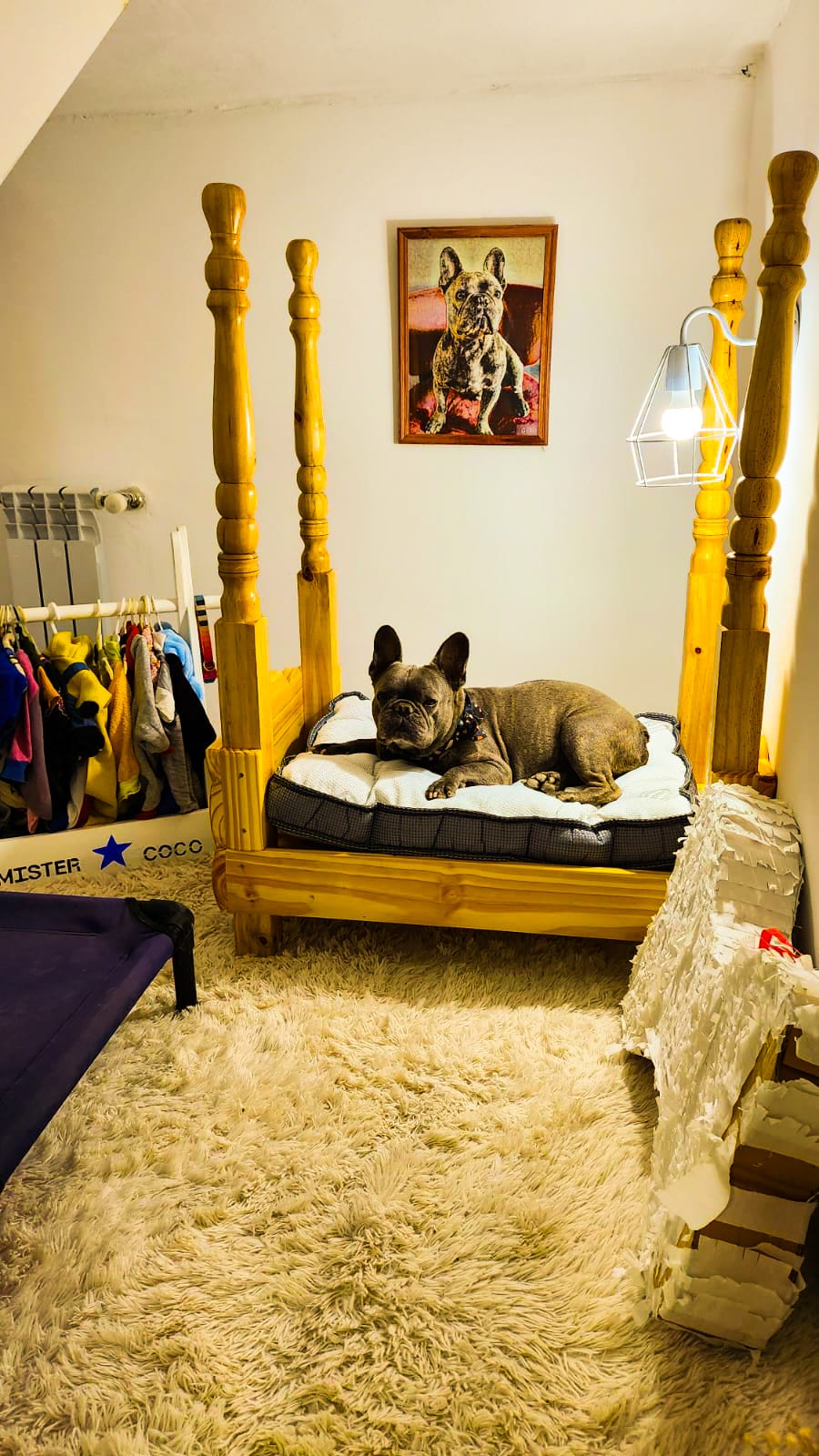 Cama de perrito de madera