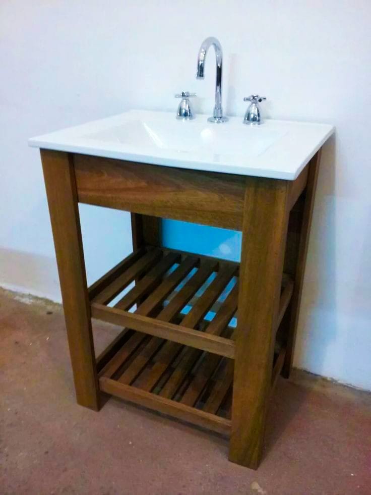 Cama de 2 plazas con cajones de madera